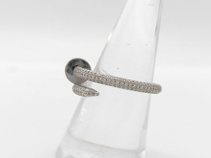 Cartier Juste un Clou Classic Model #6 Full Pavé WG Au750 7.3g Ring 