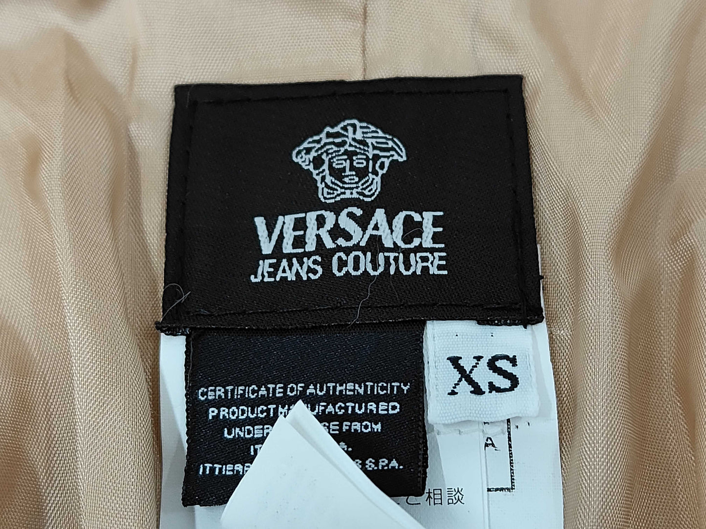 Unused VERSACE Real Fur Coat, Vintage, Original Price: Over 1 Million Yen, Size XS