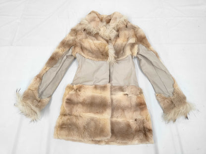 Unused VERSACE Real Fur Coat, Vintage, Original Price: Over 1 Million Yen, Size XS