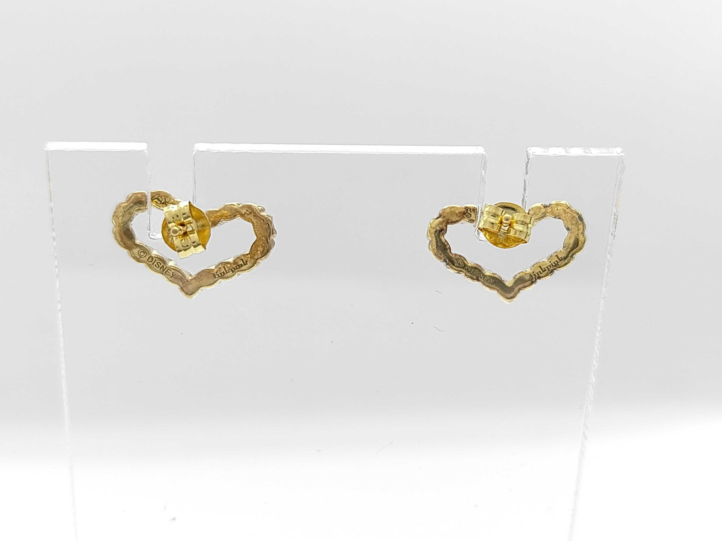 Disney Clear Stone Sterling Silver/18K 1.3g Earrings 