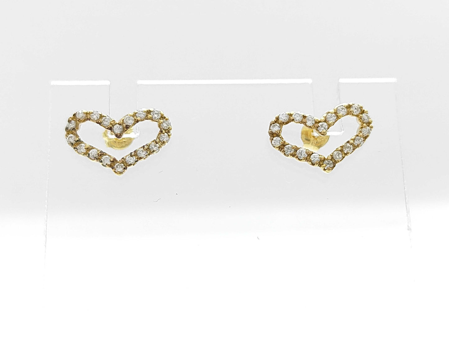 Disney Clear Stone Sterling Silver/18K 1.3g Earrings 