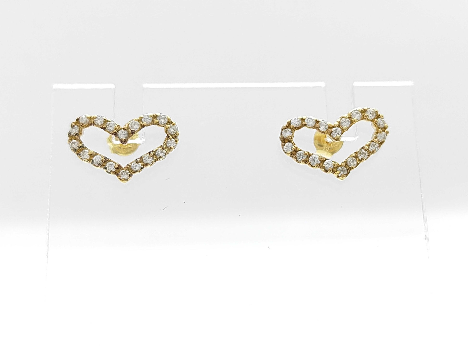 Disney Clear Stone Sterling Silver/18K 1.3g Earrings 