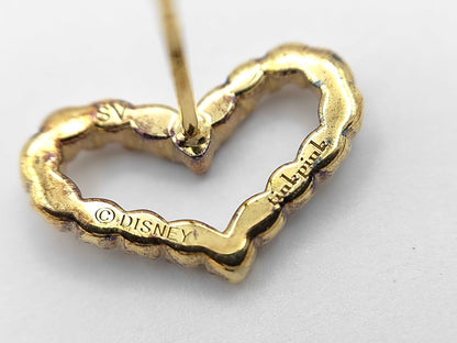 Disney Clear Stone Sterling Silver/18K 1.3g Earrings 