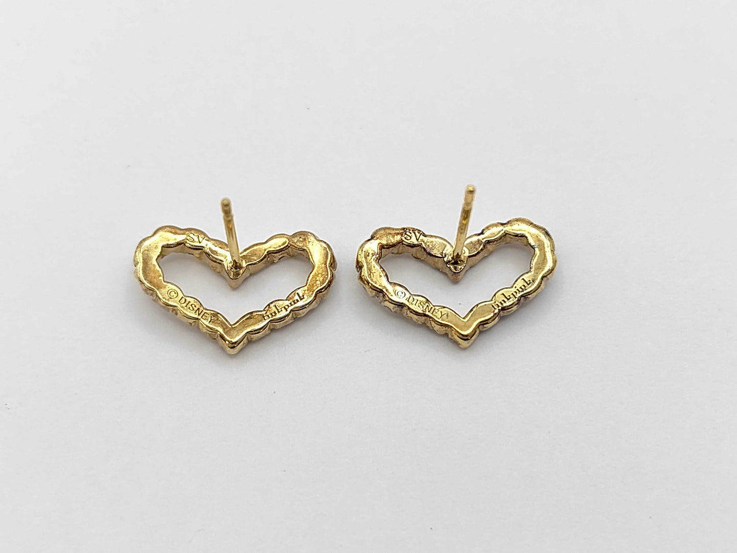 Disney Clear Stone Sterling Silver/18K 1.3g Earrings 