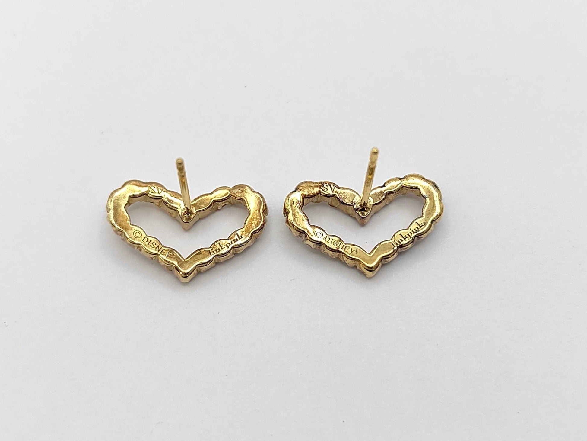 Disney Clear Stone Sterling Silver/18K 1.3g Earrings 