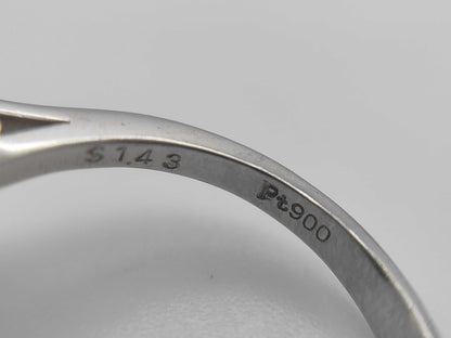 S1.43ct Diamond Pt900 6.0g Ring 