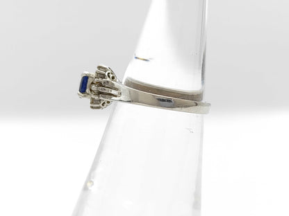 Colored Stone 0.39ct D0.16ct Pt900 2.8g Ring 