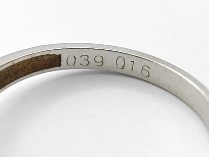 Colored Stone 0.39ct D0.16ct Pt900 2.8g Ring 