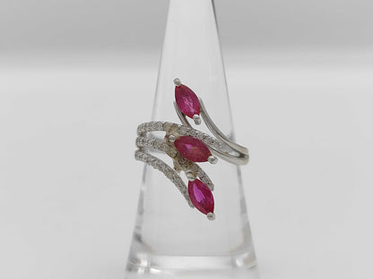 R1.16ct D0.35ct K18WG 6.7g Ring 