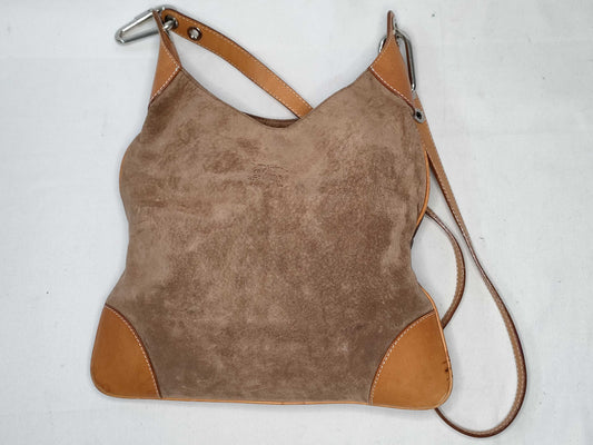 BURBERRY Blue Label Shoulder Bag Nubuck Leather