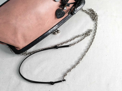 GUCCI Prada Chain Shoulder Bag Pink Gamaguchi Shoulder Bag