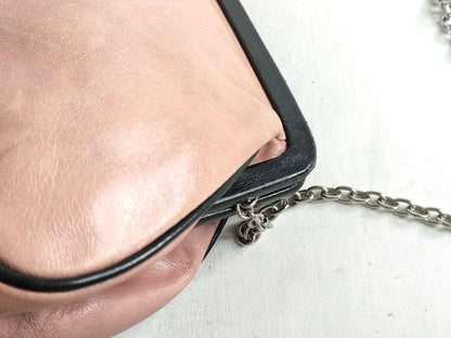 GUCCI Prada Chain Shoulder Bag Pink Gamaguchi Shoulder Bag