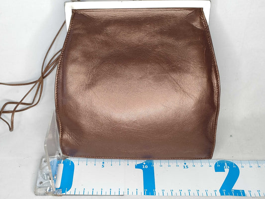 PRADA Prada Shoulder Bag with Clasp Closure, Leather Shoulder Bag