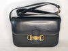 CELINE 3-way Horsebit Leather Shoulder Bag in Navy