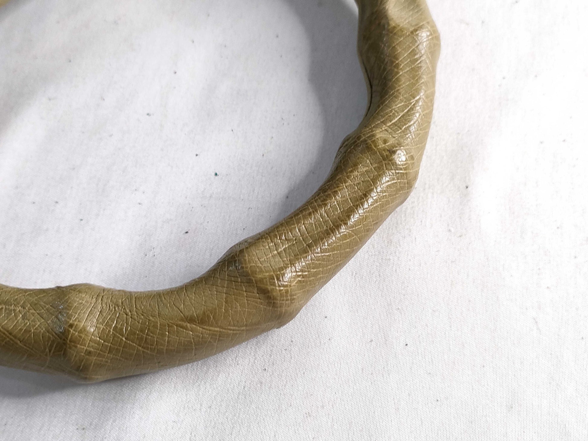 GUCCI Gucci 2-Way Shoulder Bag, Ostrich Leather, Green with Tassel, 308385, Handbag