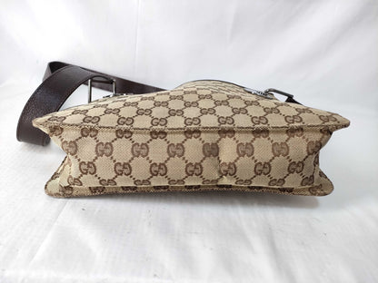 GUCCI GUCCI Shoulder Bag GG Canvas with Round Metal Fittings