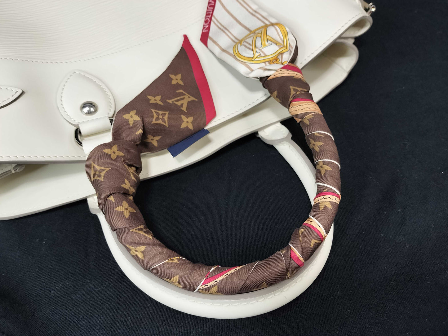 LOUIS VUITTON Epi Leather Handbag with Scarf