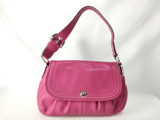 COACH COACH One-Shoulder Bag Leather Fuchsia Shoulder Bag