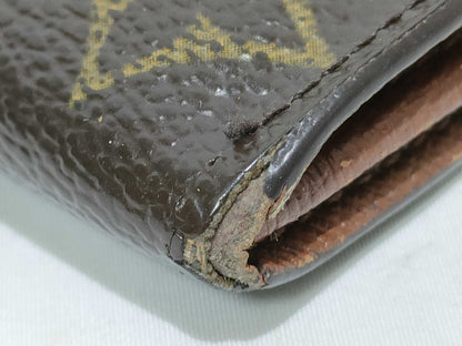 LOUIS VUITTON Monogram Porte Monnaie Credit Wallet M61725