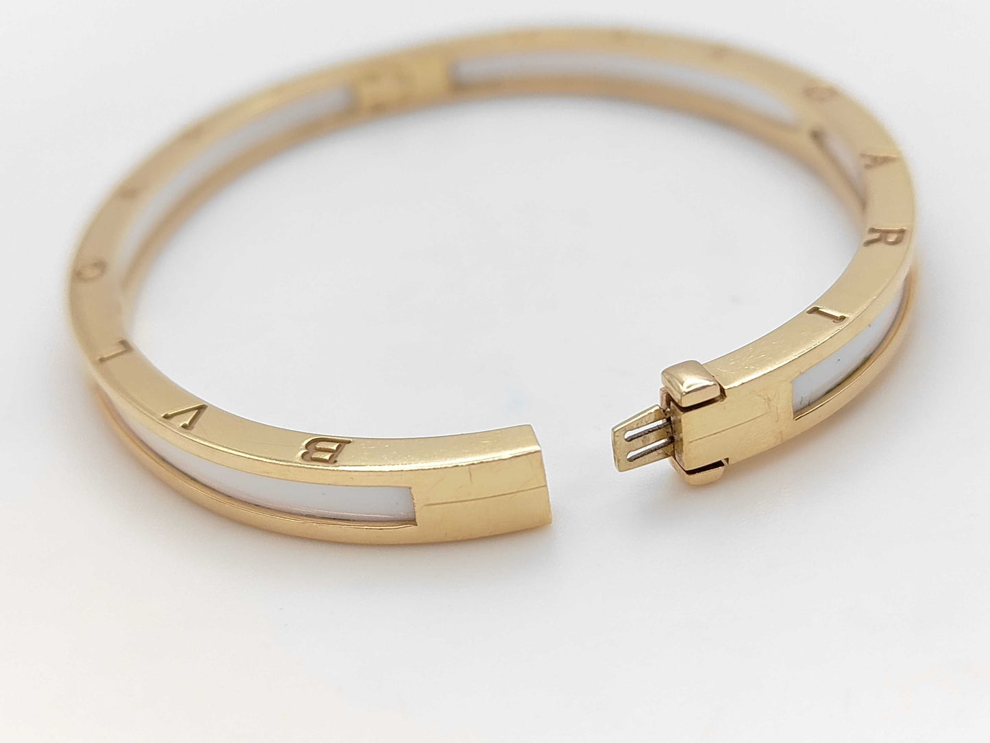 BVLGARI B.zero1 White Cera Large Au750 32.8g Bracelet/Bangle 