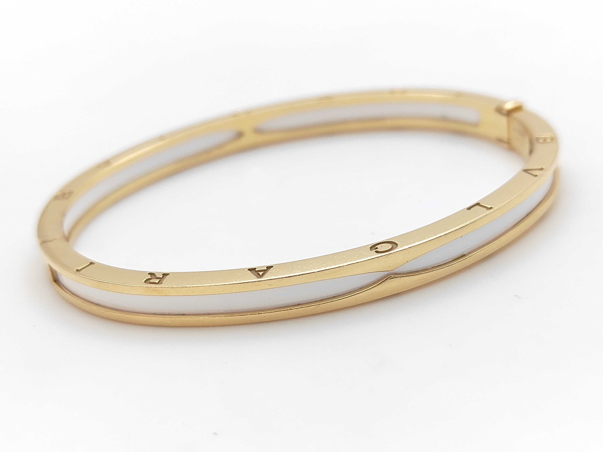 BVLGARI B.zero1 White Cera Large Au750 32.8g Bracelet/Bangle 