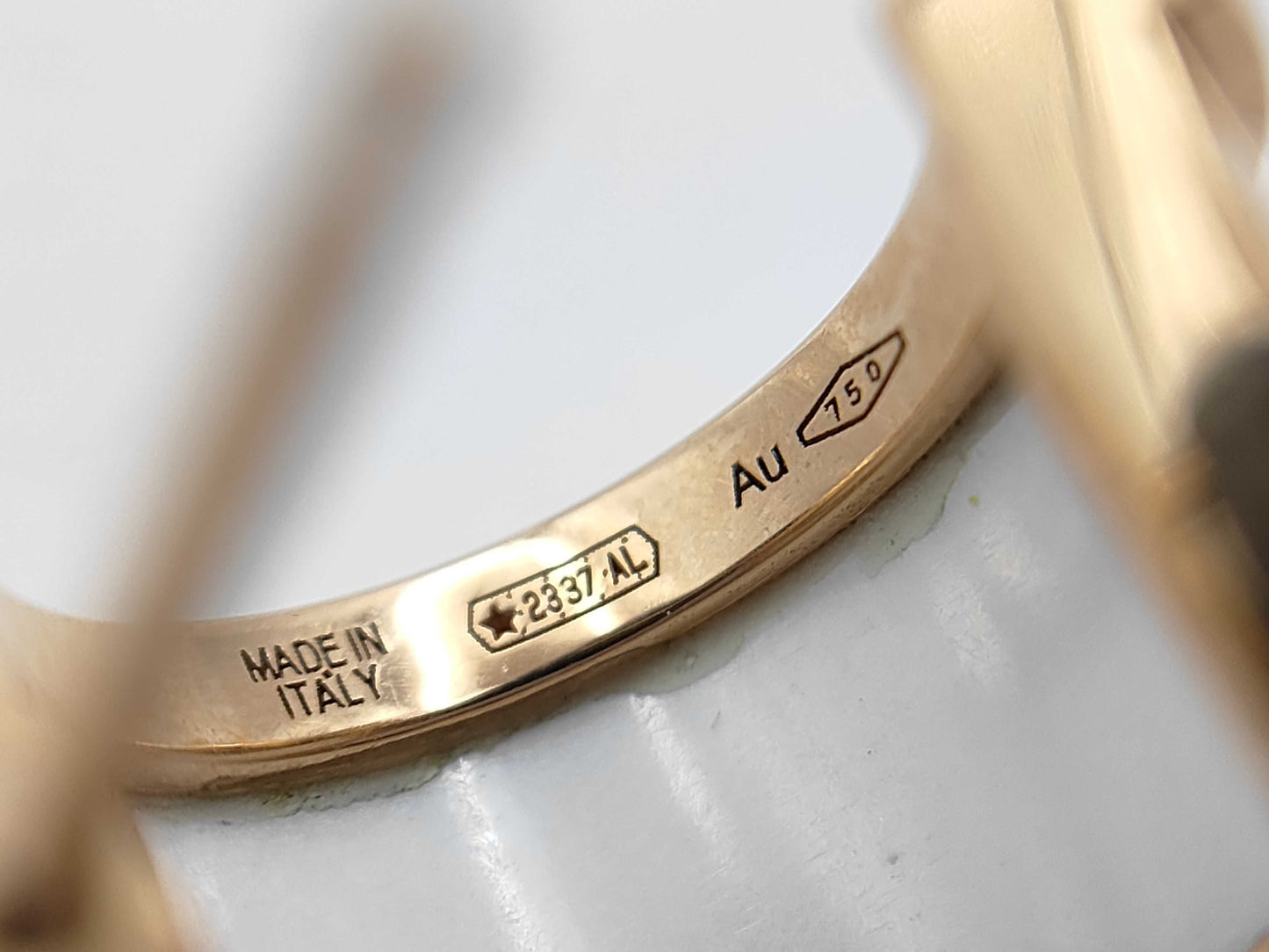 BVLGARI B.zero1 White Cera Au750 8.6g Earrings 