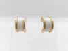 BVLGARI B.zero1 White Cera Au750 8.6g Earrings 