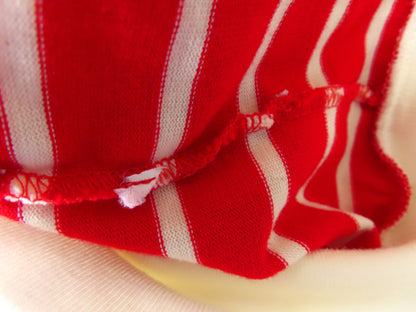 GUCCI Cotton T-Shirt, Size Small, Red and White, 624764, Border, Anchor Patch, Tagless