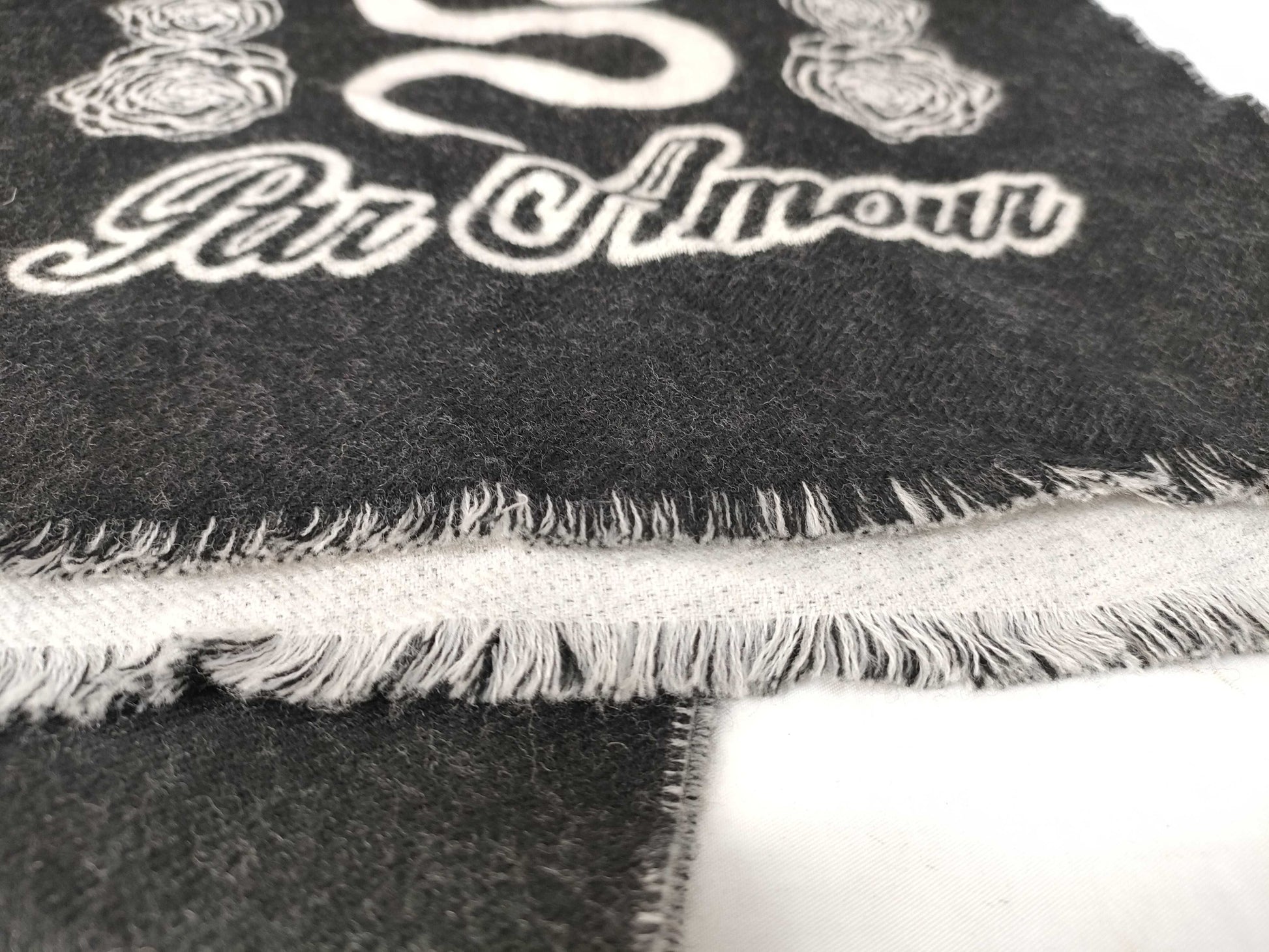 GUCCI GG Wool Scarf, Black, No Tags