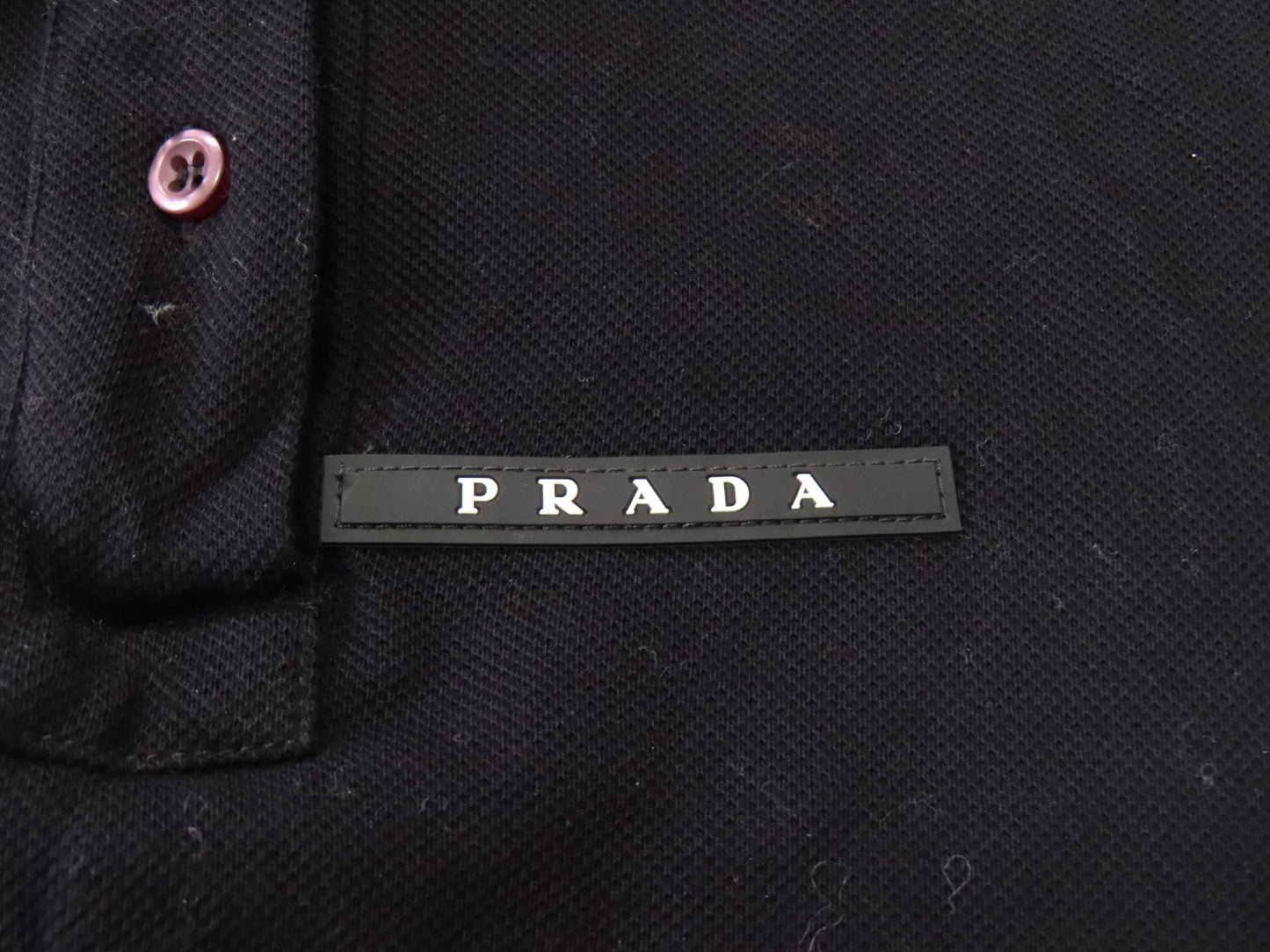 PRADA Prada Cotton Polo Shirt Black S Tops