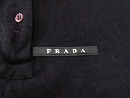 PRADA Prada Cotton Polo Shirt Black S Tops