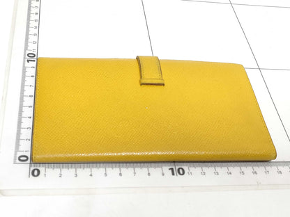 HERMES Bearn Soufflet Wallet Yellow Gold Hardware Wallet