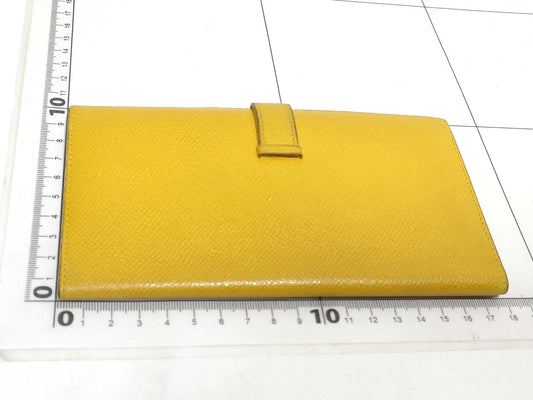 HERMES Bearn Soufflet Wallet Yellow Gold Hardware Wallet