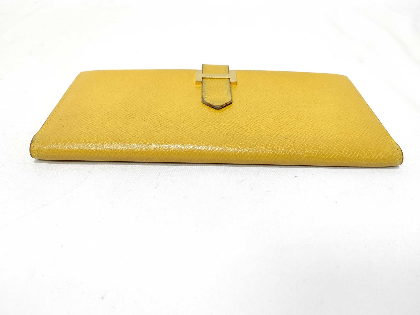 HERMES Bearn Soufflet Wallet Yellow Gold Hardware Wallet