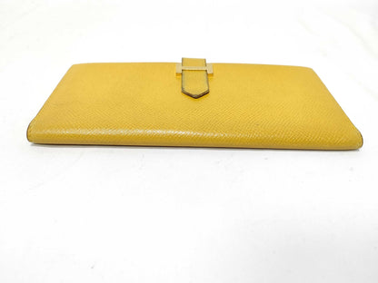 HERMES Bearn Soufflet Wallet Yellow Gold Hardware Wallet