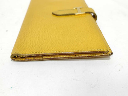HERMES Bearn Soufflet Wallet Yellow Gold Hardware Wallet