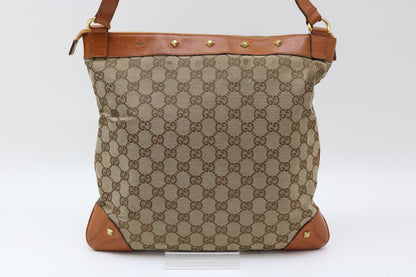 GUCCI GG Canvas Studs Shoulder Bag
