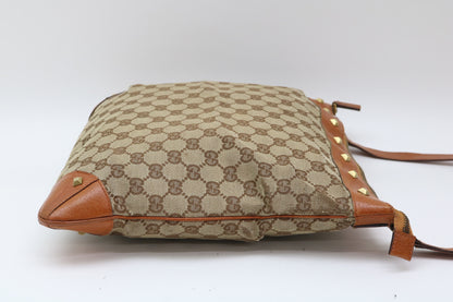 GUCCI GG Canvas Studs Shoulder Bag
