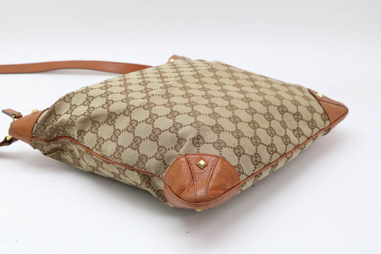 GUCCI GG Canvas Studs Shoulder Bag
