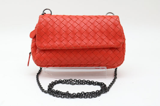 BOTTEGA VENETA Intrecciato Leather Chain Shoulder Bag