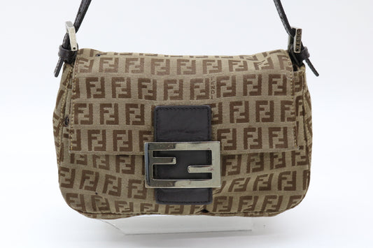 FENDI Zucchino Mamma Bucket Shoulder Bag
