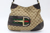 GUCCI GG Canvas Sherry Horsebit Shoulder Bag