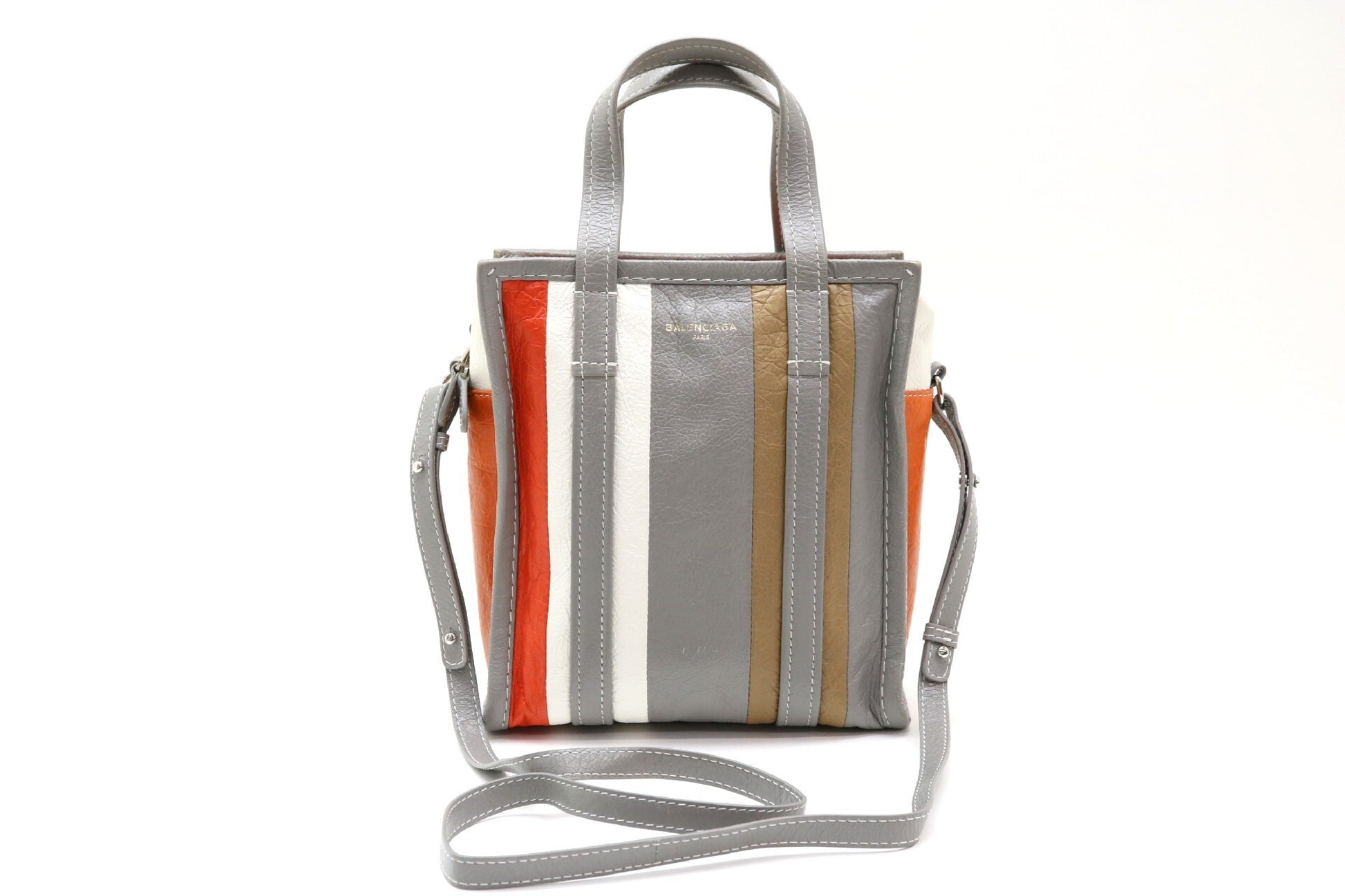 BALENCIAGA Leather Multicolor Bazaar XS 2-Way Tote Bag