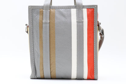BALENCIAGA Leather Multicolor Bazaar XS 2-Way Tote Bag