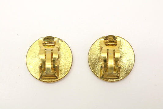 CHANEL Clover Gold 96A Earrings