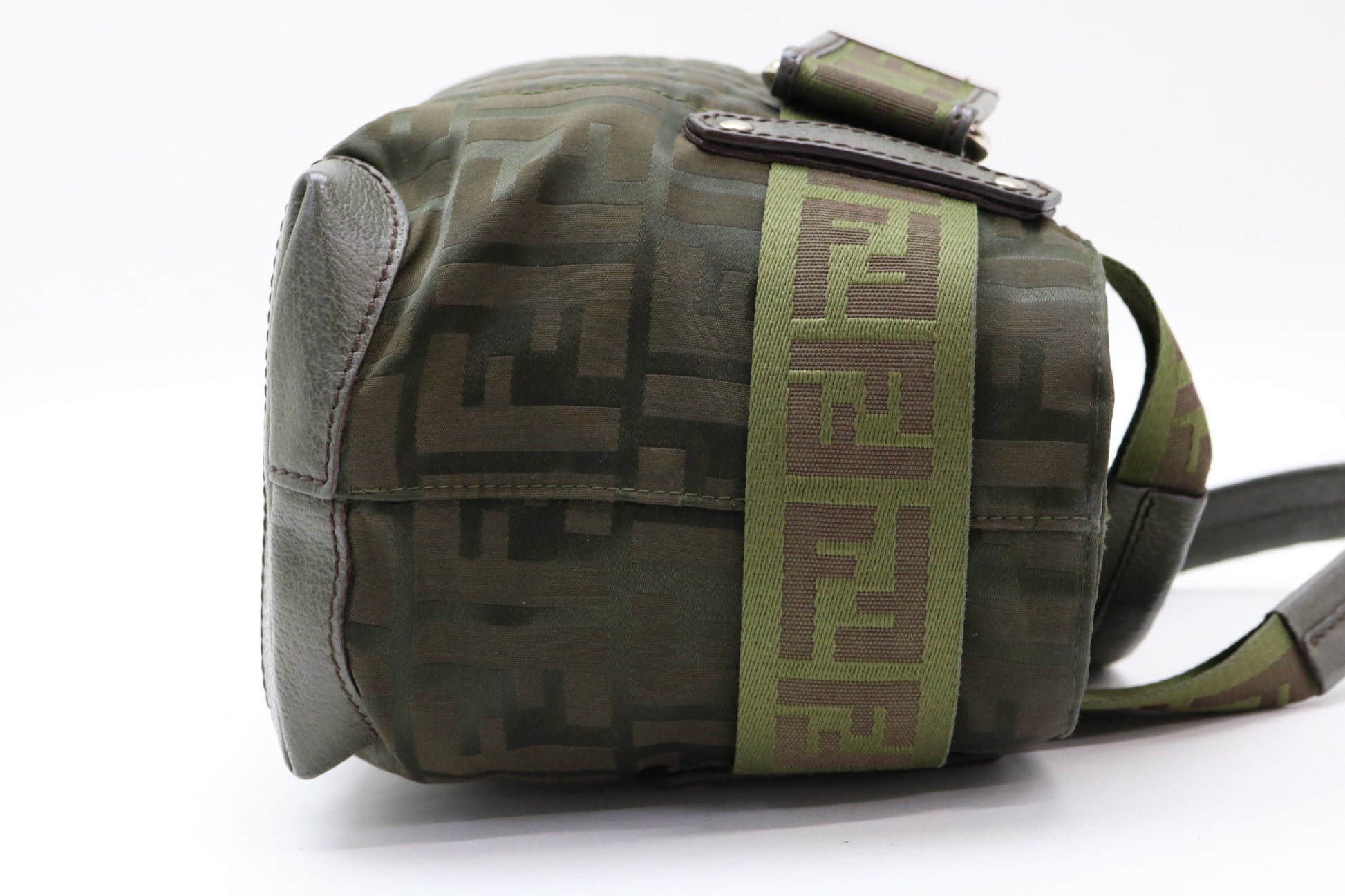 FENDI Zucca nylon leather handbag