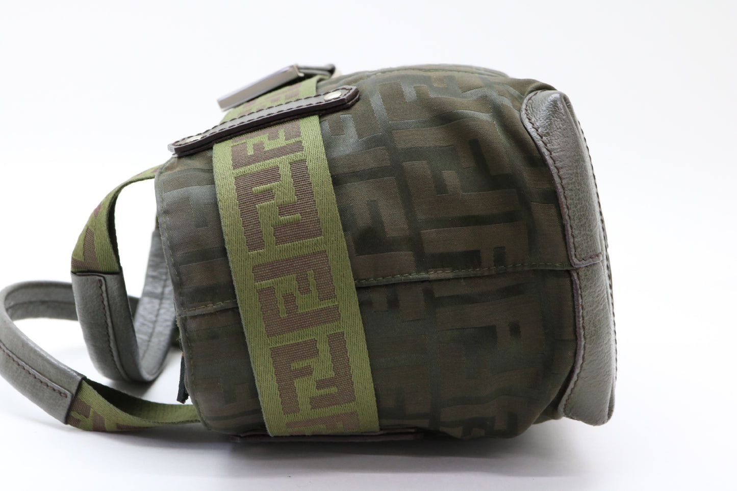 FENDI Zucca nylon leather handbag