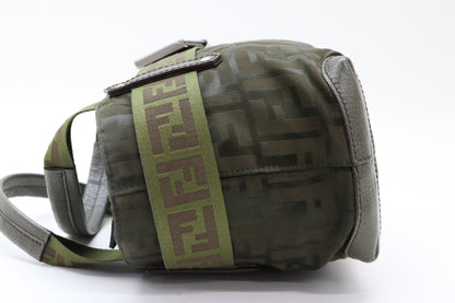 FENDI Zucca nylon leather handbag