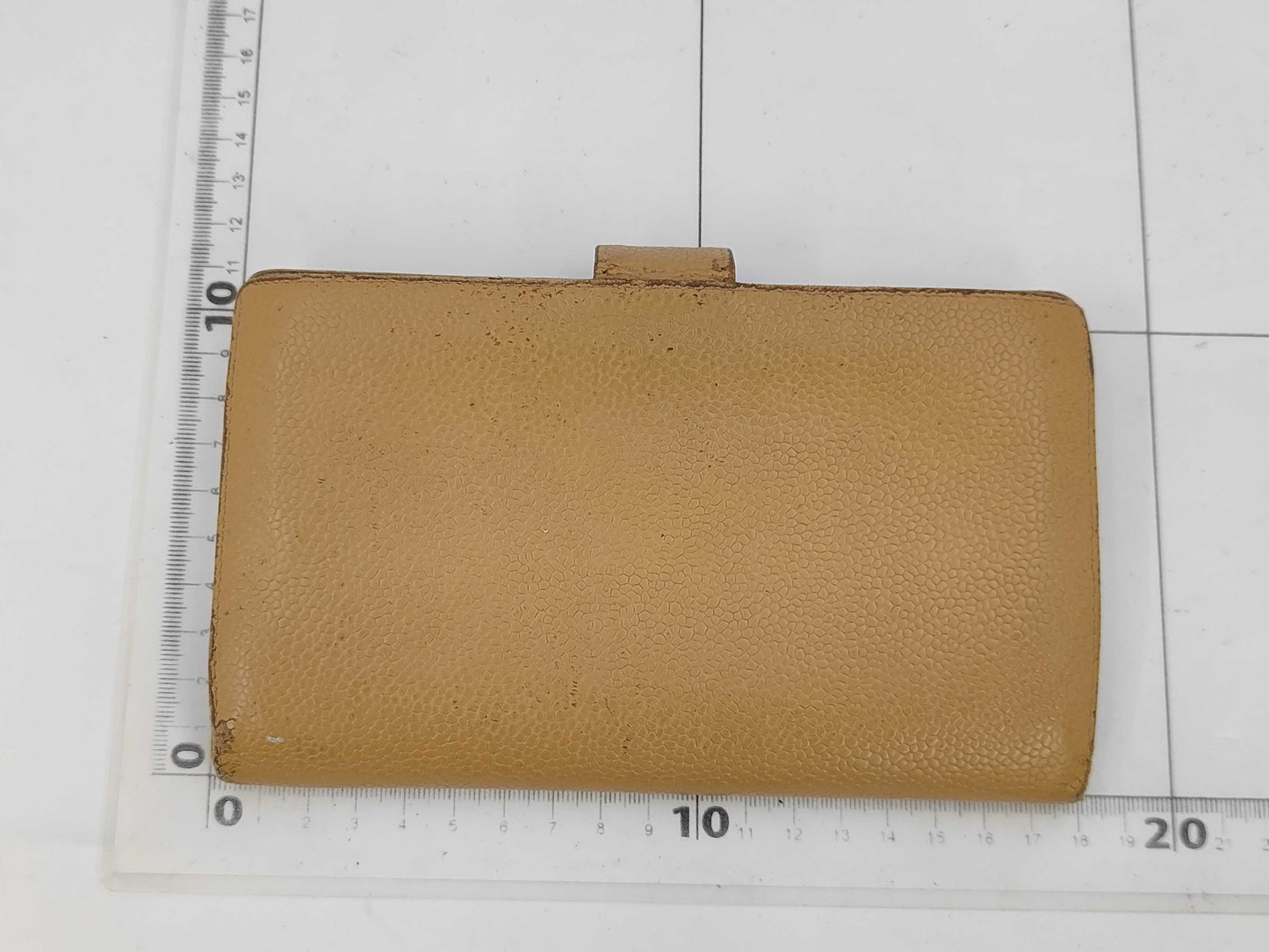 CHANEL Caviar Leather Bi-Fold Clasp Long Wallet