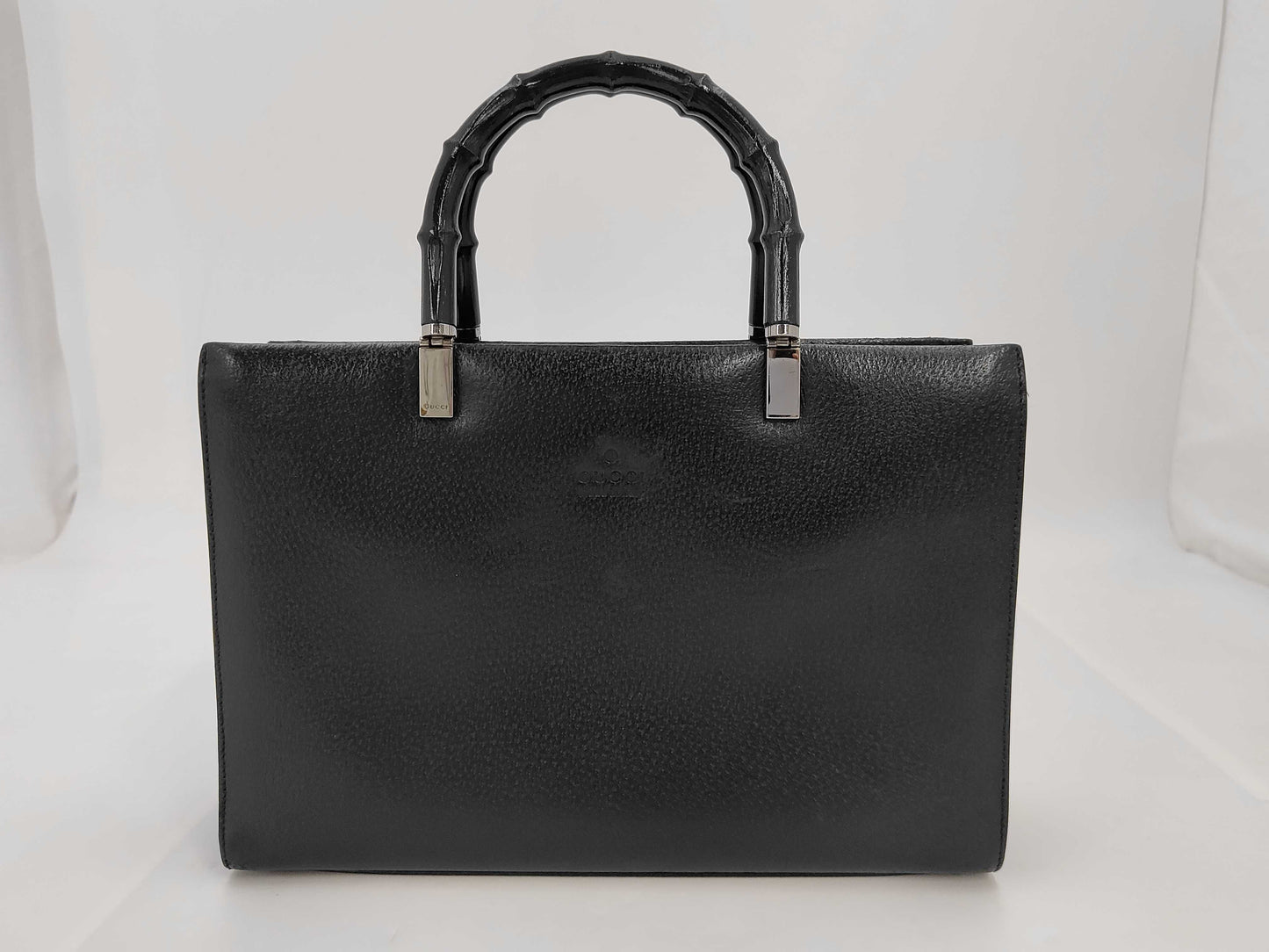 GUCCI Bamboo Leather Handbag, Non-sticky
